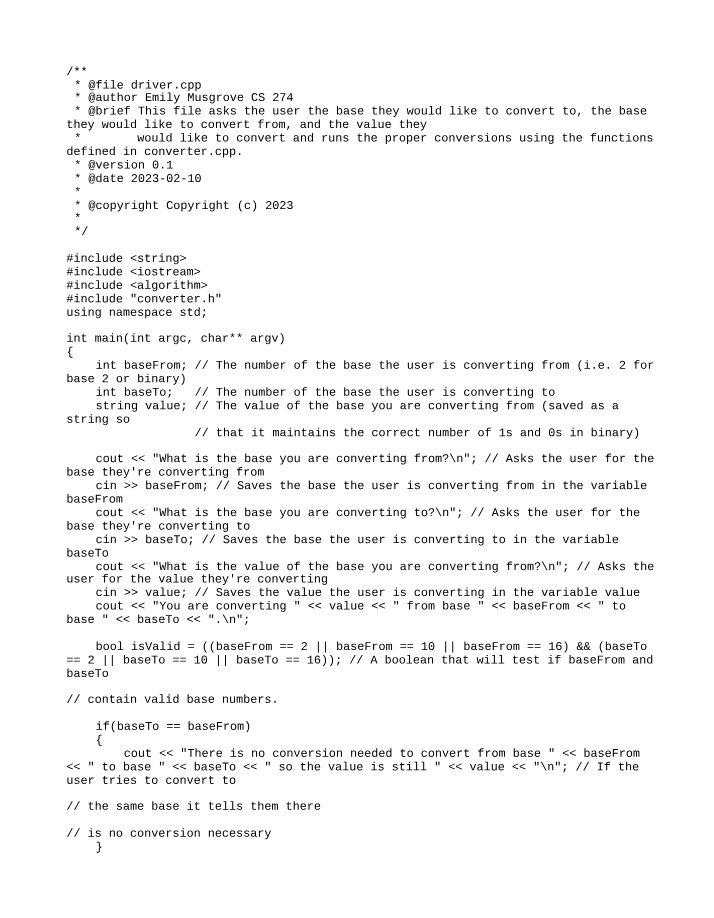 CS274 - Driver Source Code