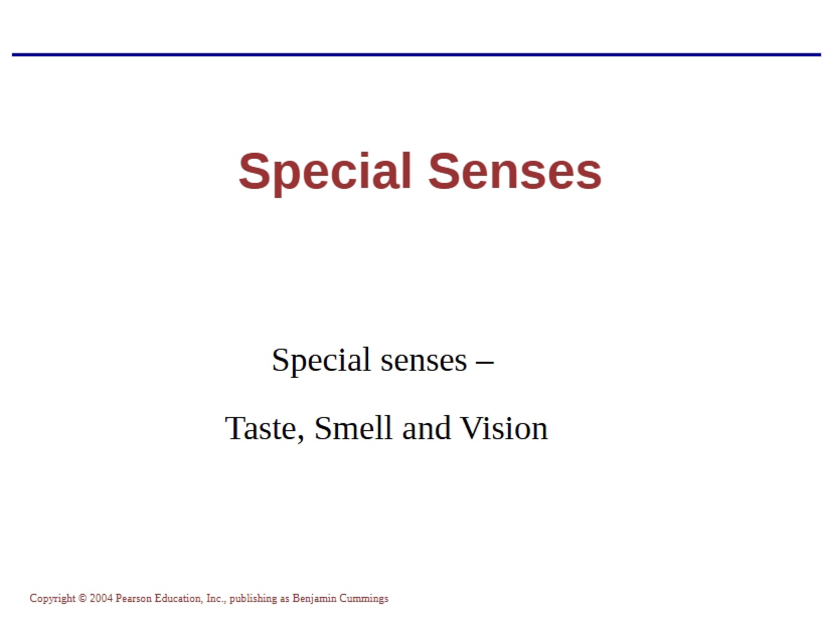 Special Senses Part 1
