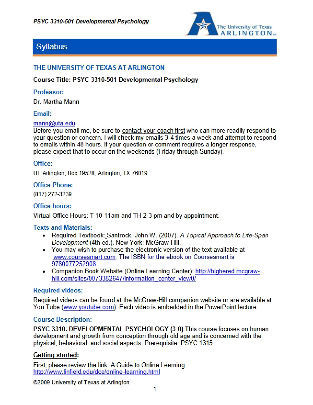 Syllabus A