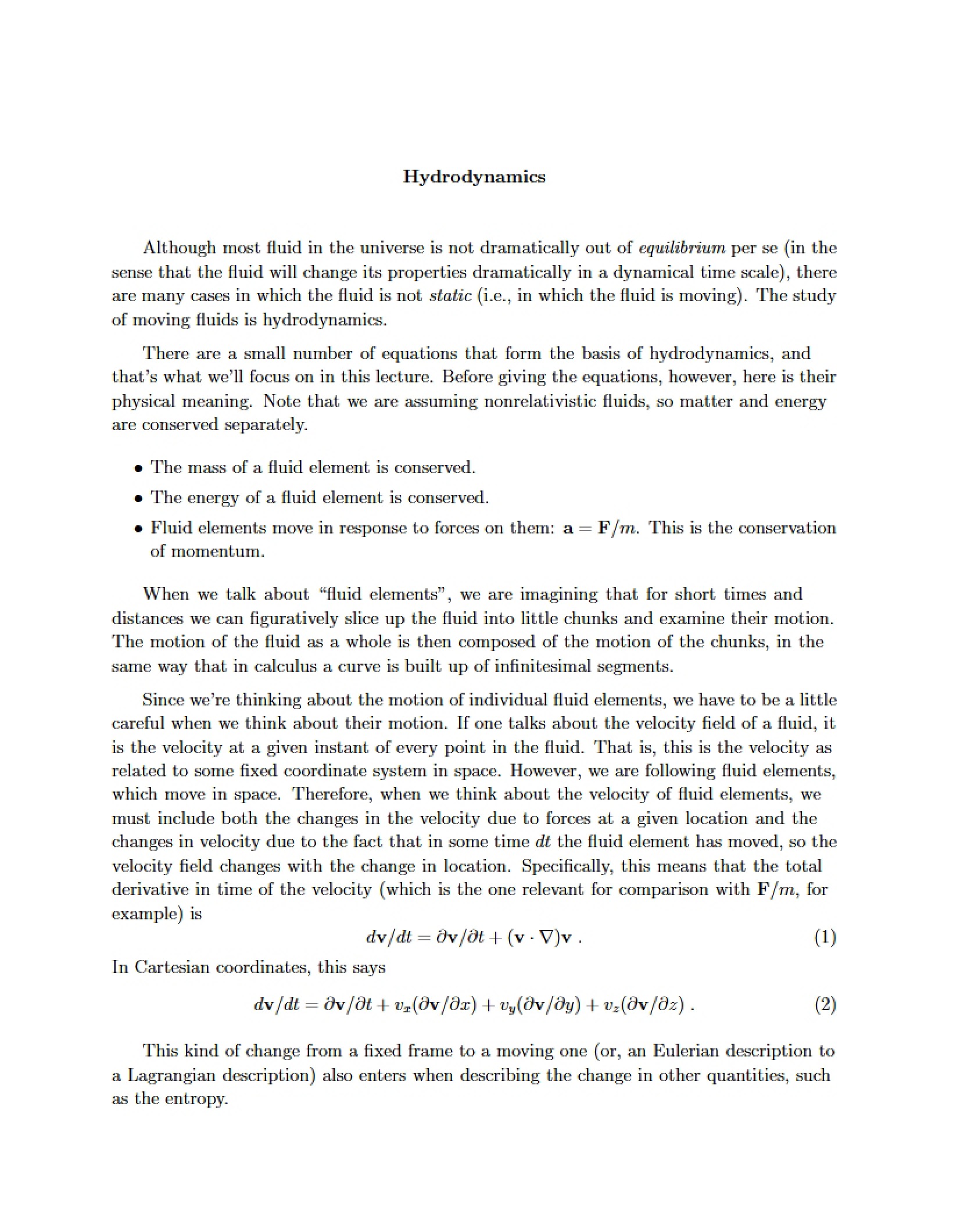 Astrophysical Hydrodynamics