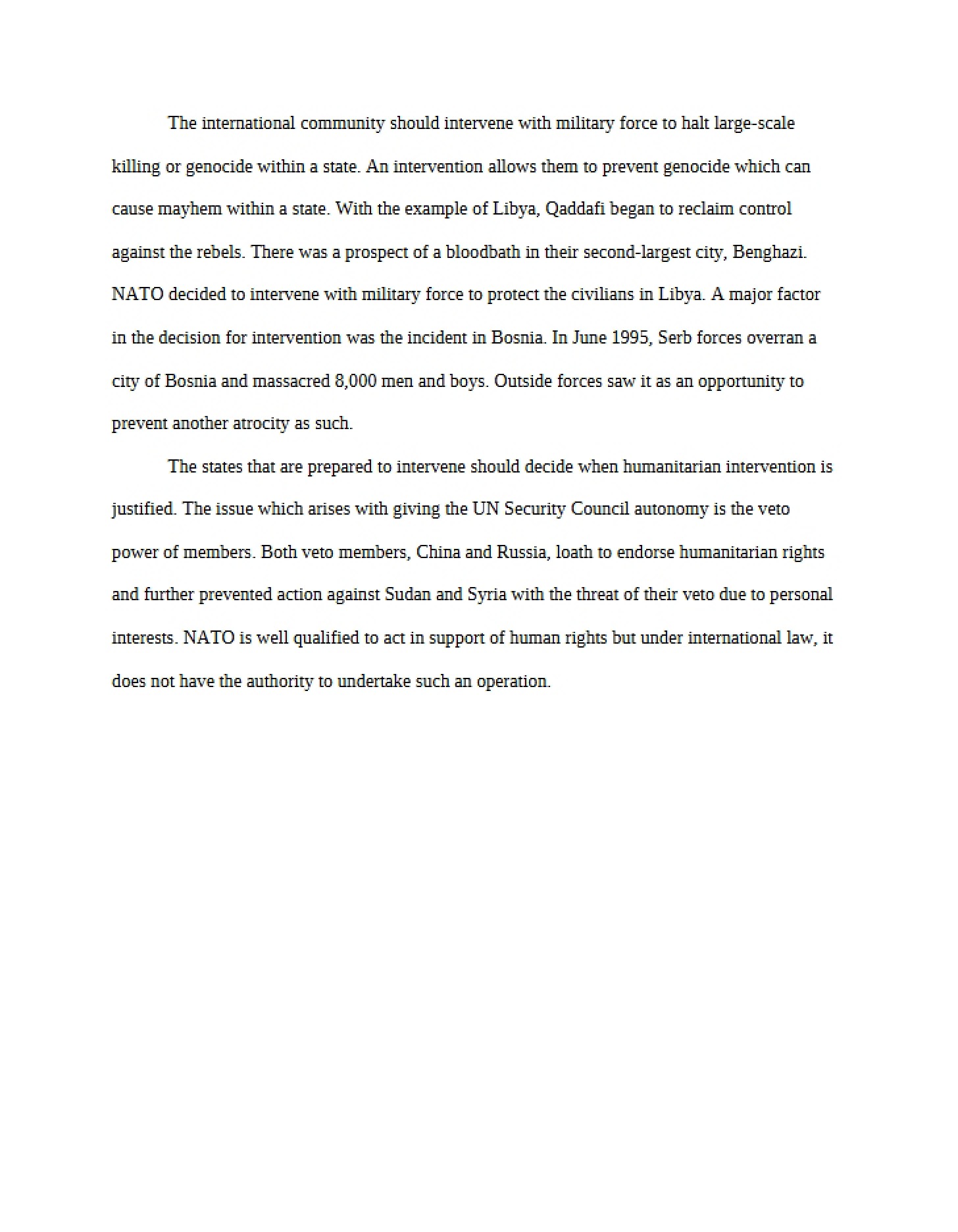 Third Response Paper