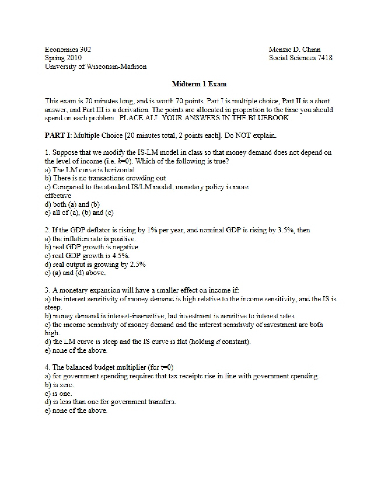 Exam 1 Midterm