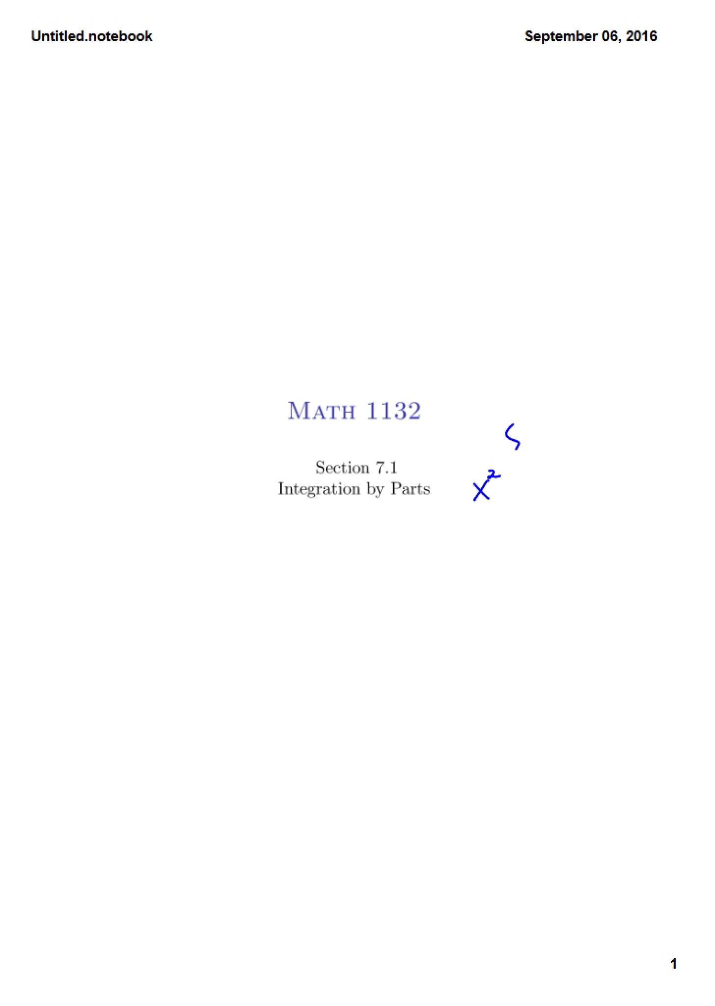 Lecture Sept 6
