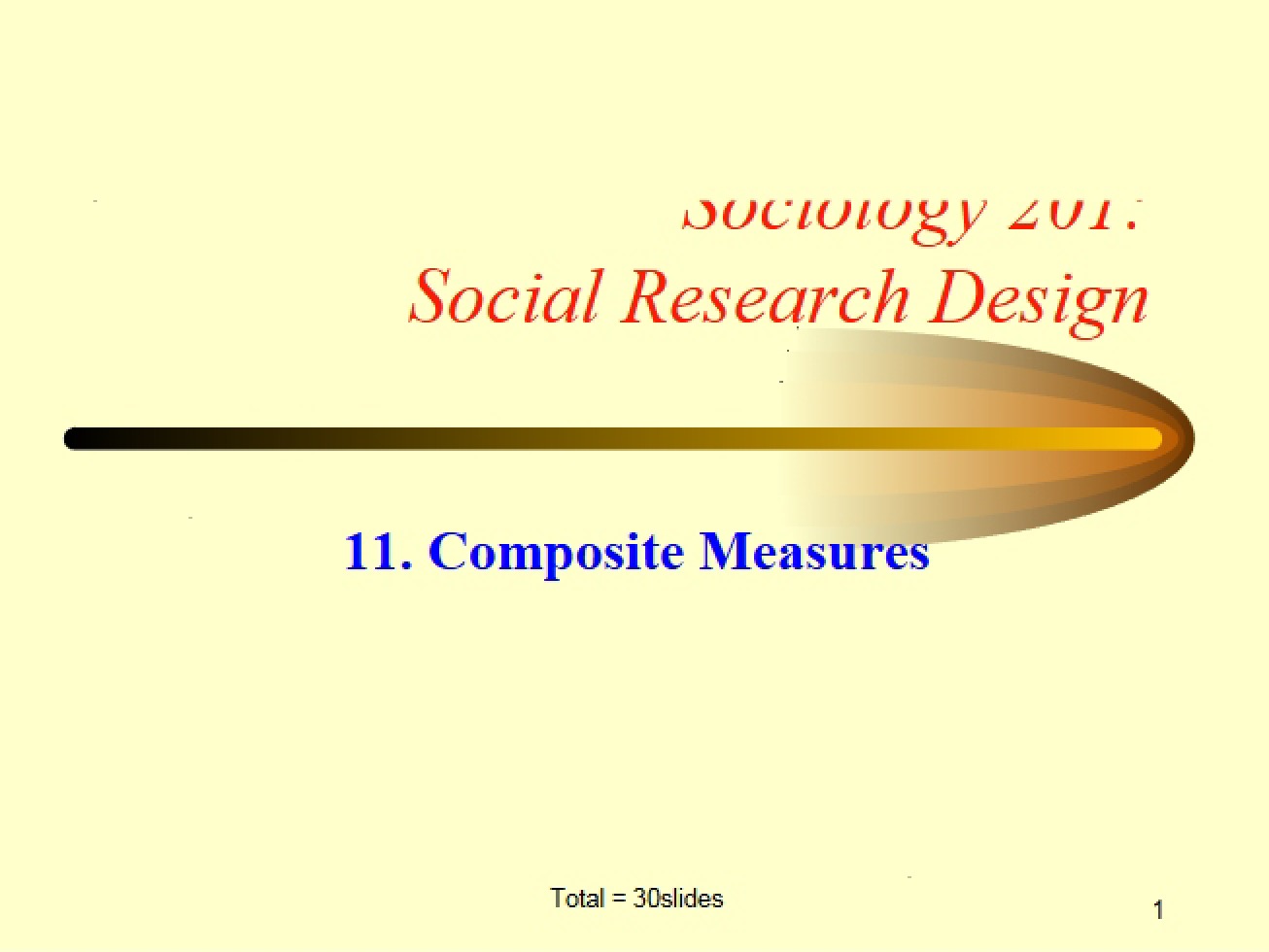 Research Methods Composite Measures