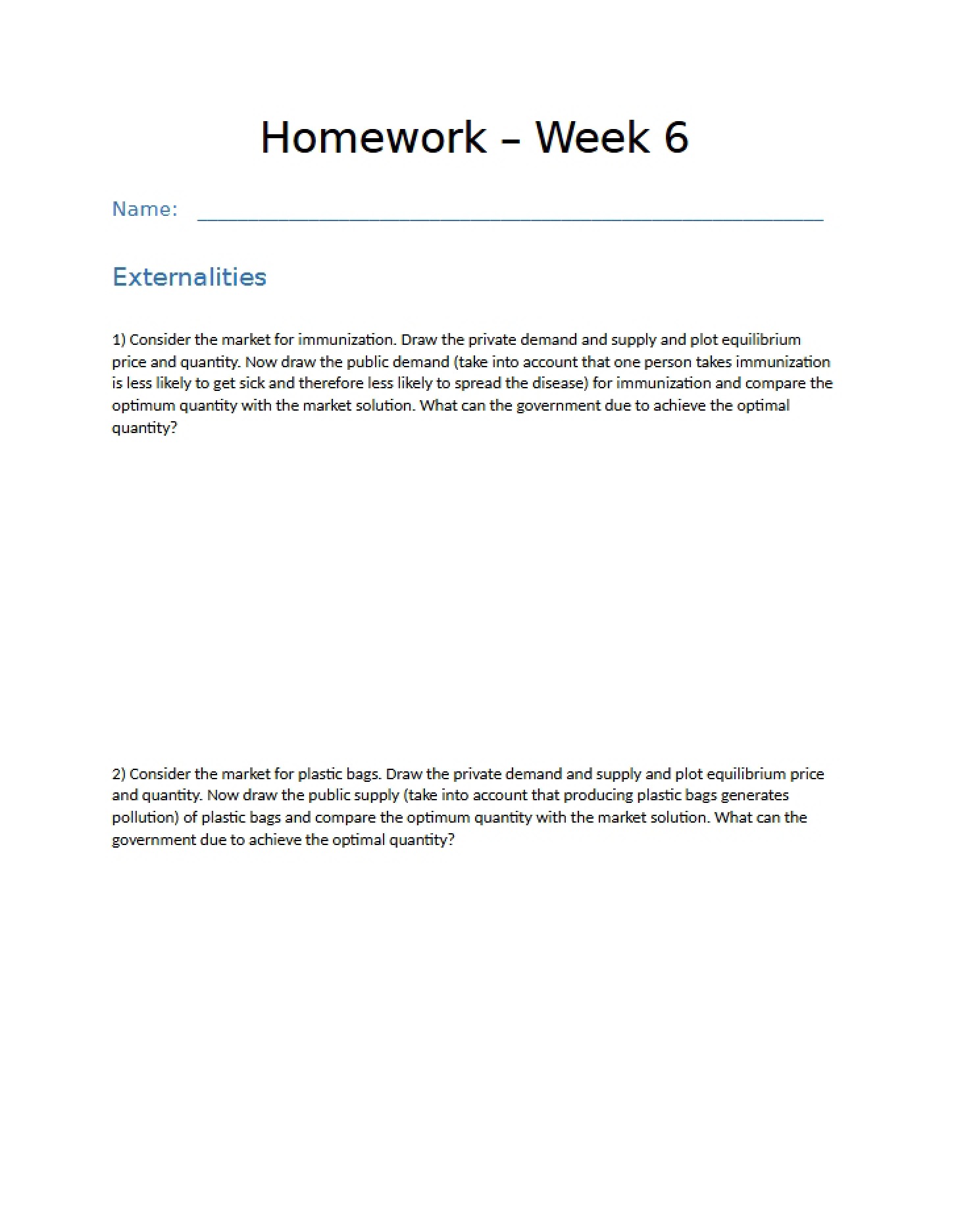 Week Six Homework