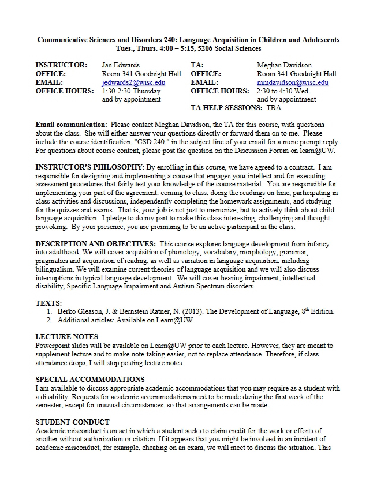 Child Development Course 240