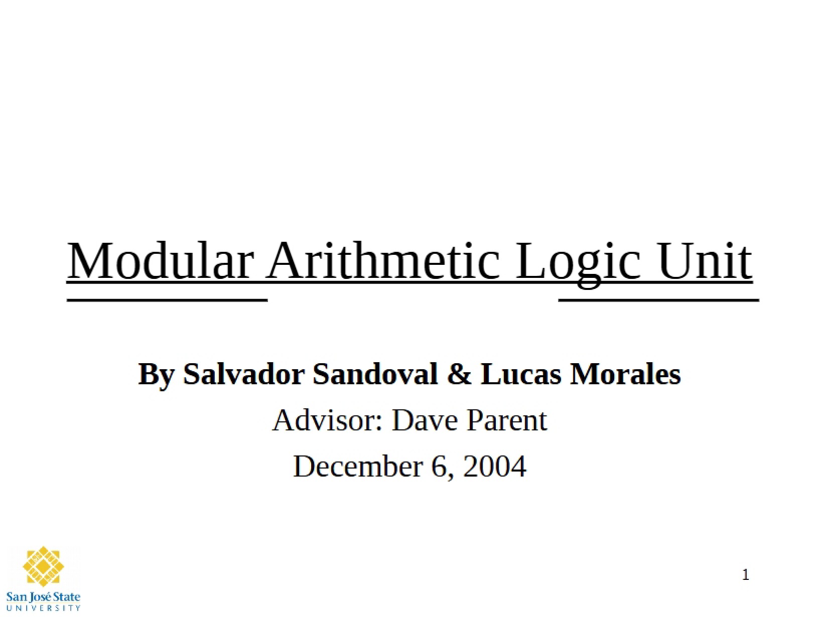 Bit Slice Arithmetic Logic Unit
