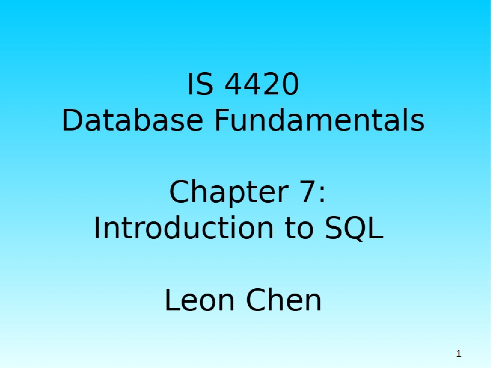 Database Fundamentals Notes
