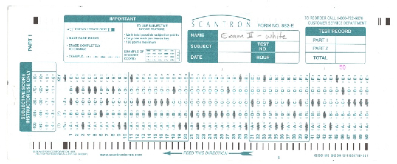 Exam 2 (White Version)
