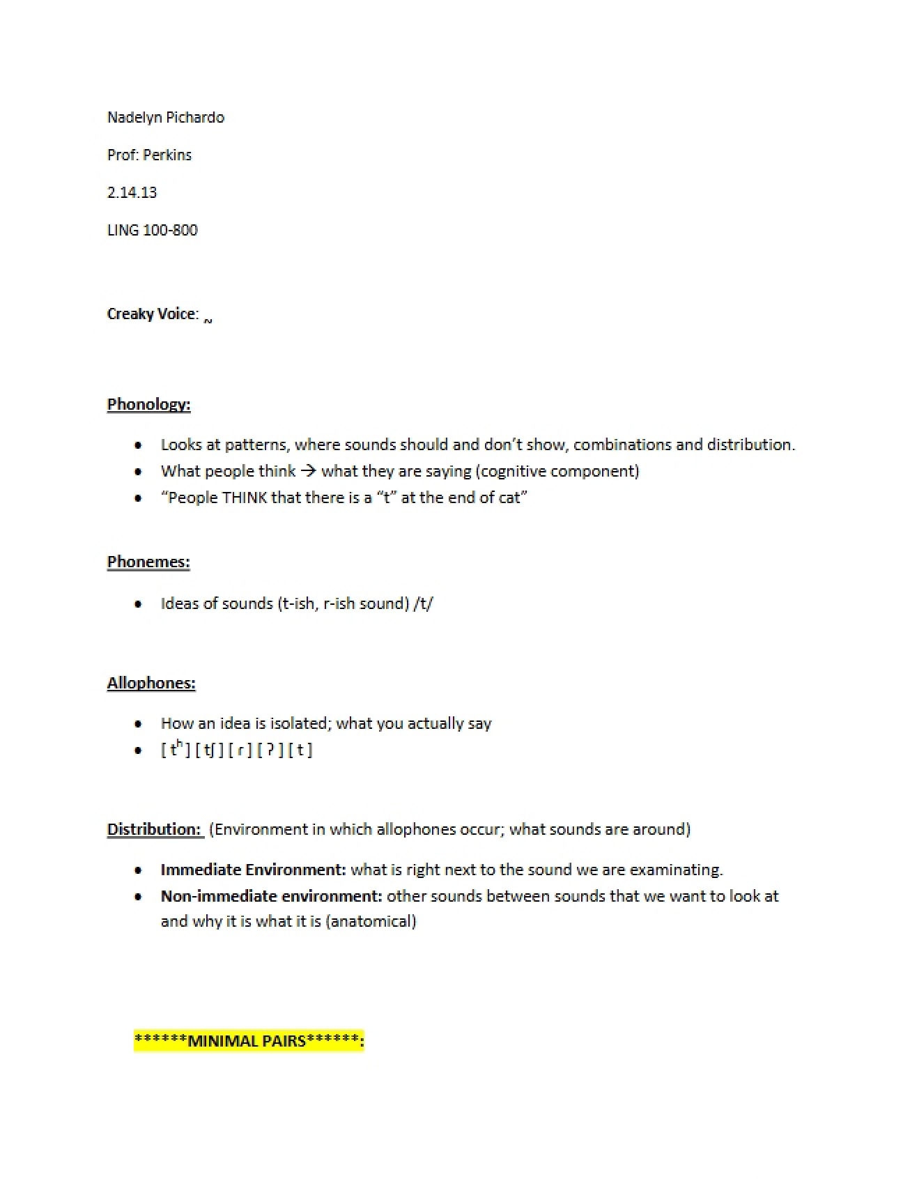 Introduction to the Field of Phonology