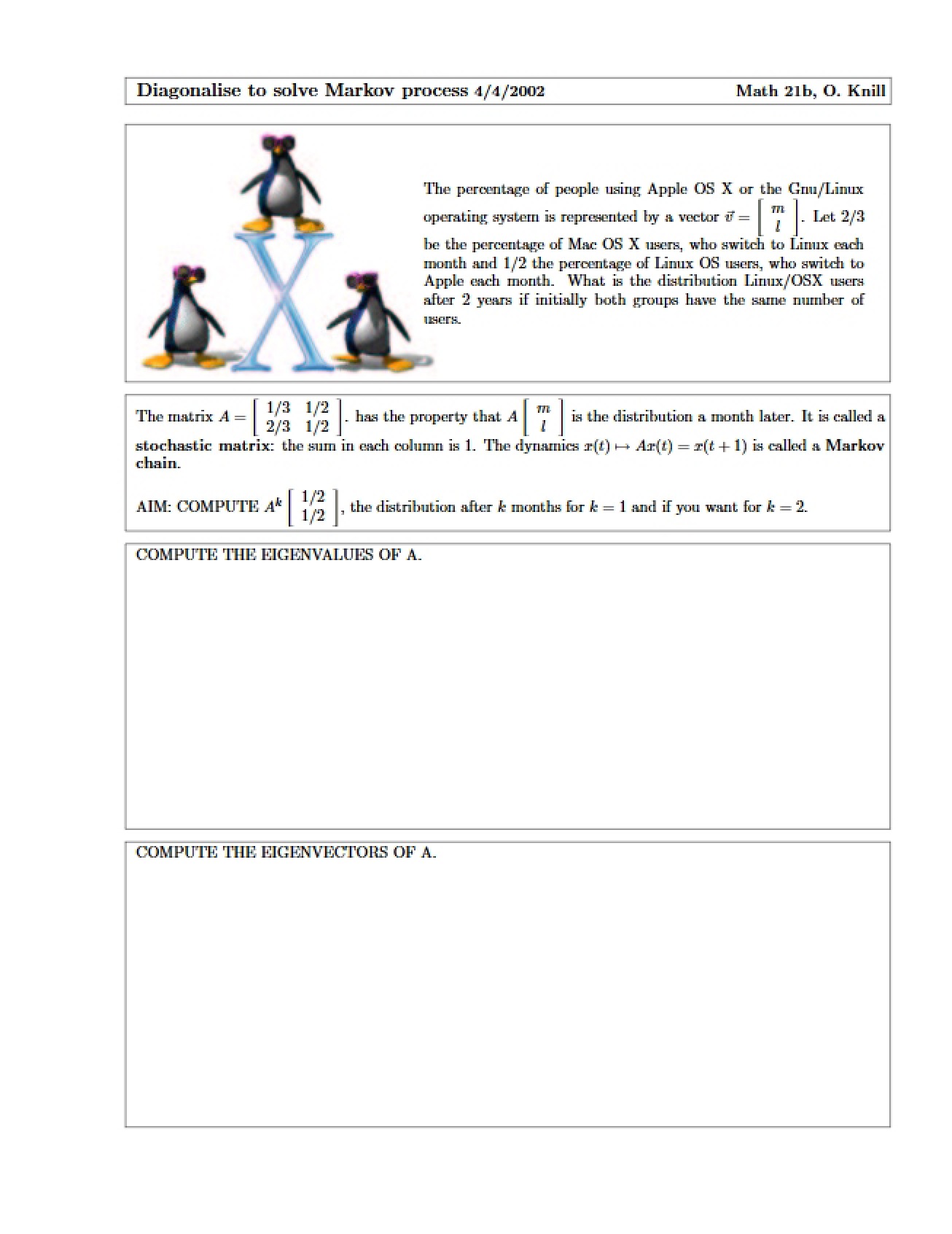 Markov Process Diagonalization