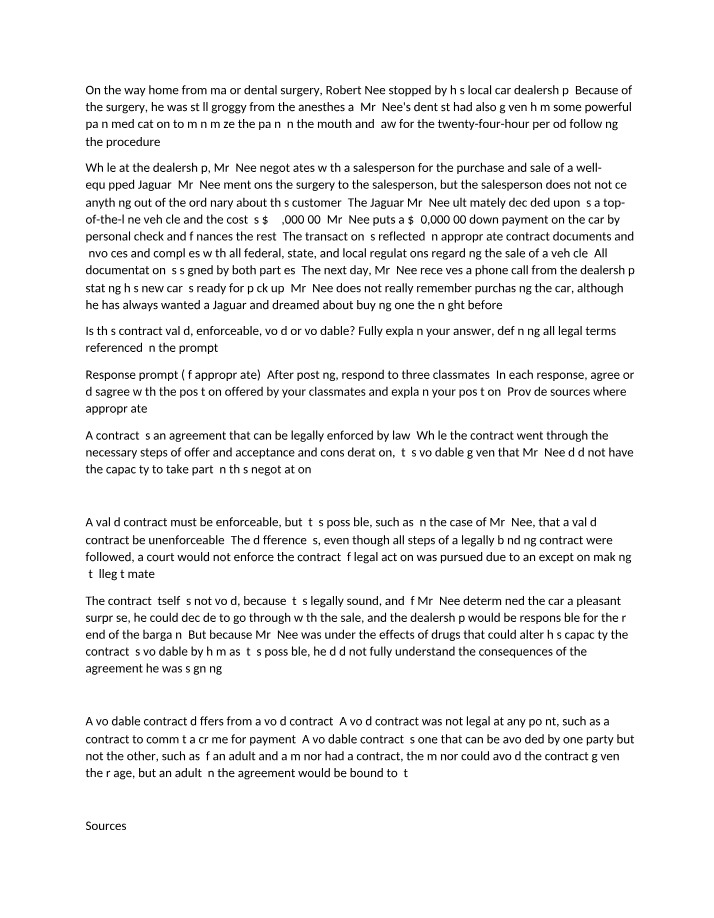 Law Elective - Week 5 Discussion