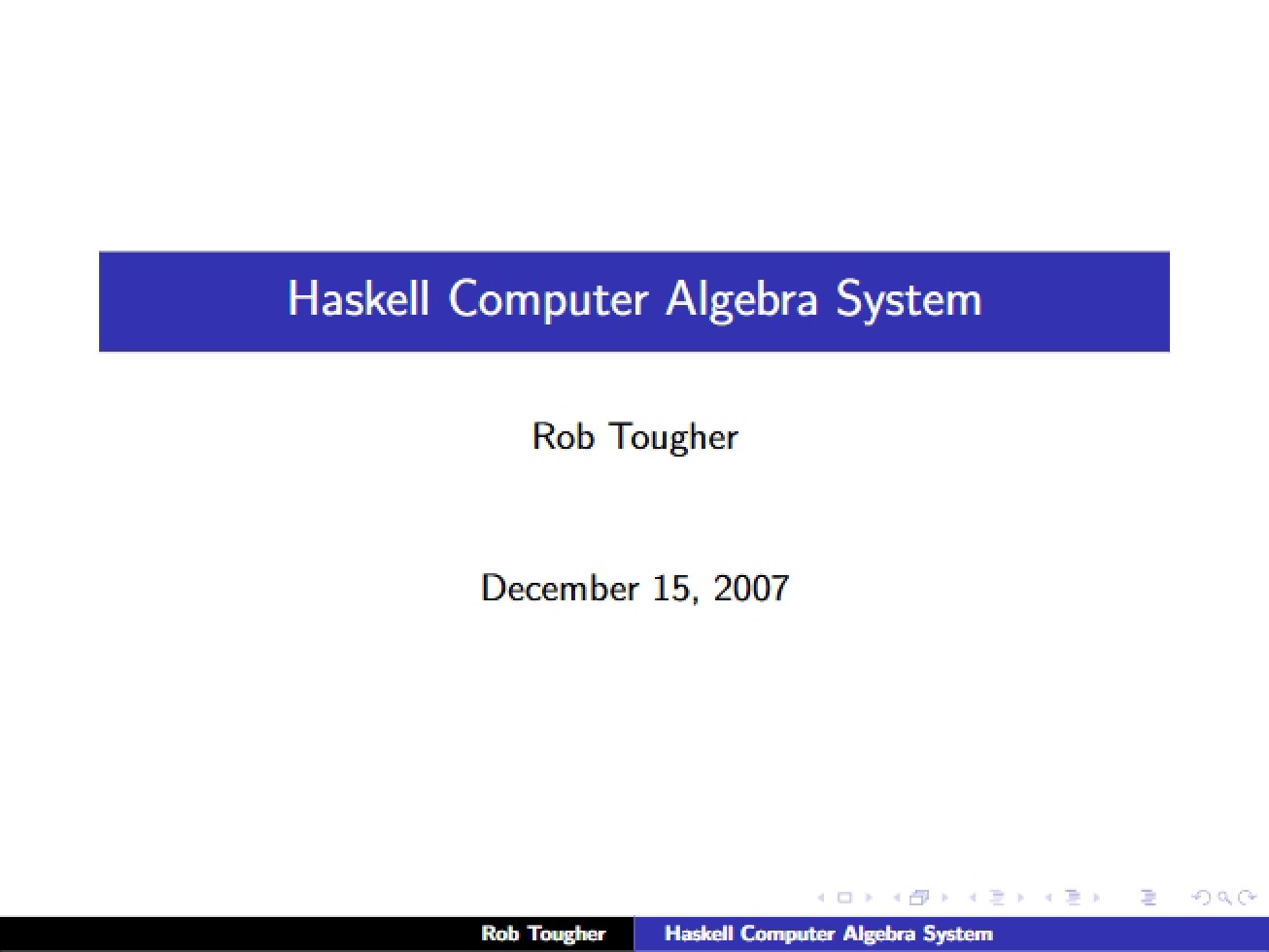 Haskell Computer Algebra System