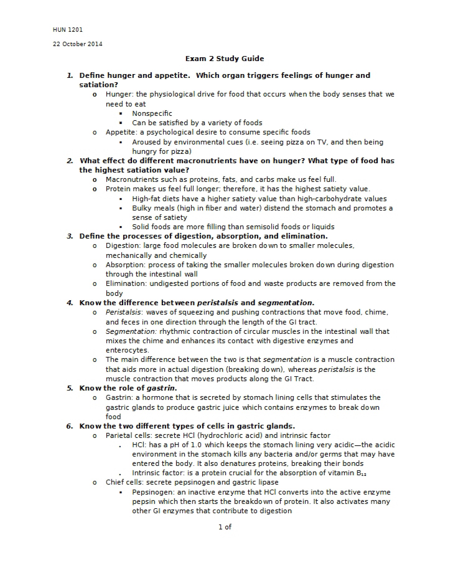 Second Unit Assessment