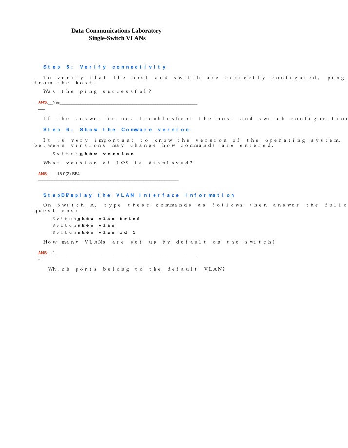 VLAN Connectivity Troubleshooting - Ping Test and Comware