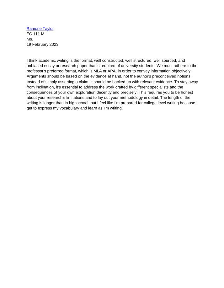 Academic Writing - Importance for University Students