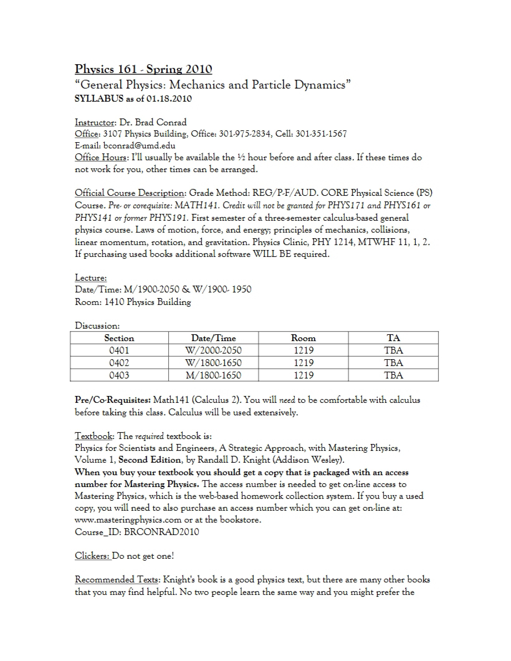 Syllabus Document