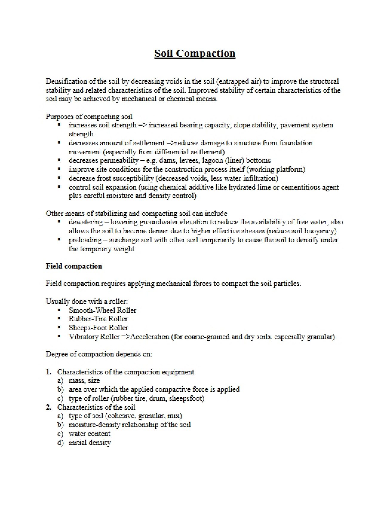 Soil Compaction Principles