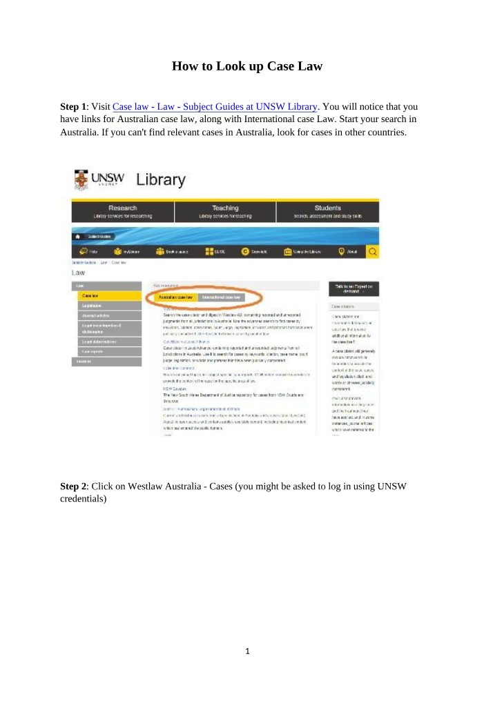 Looking Up Case Law