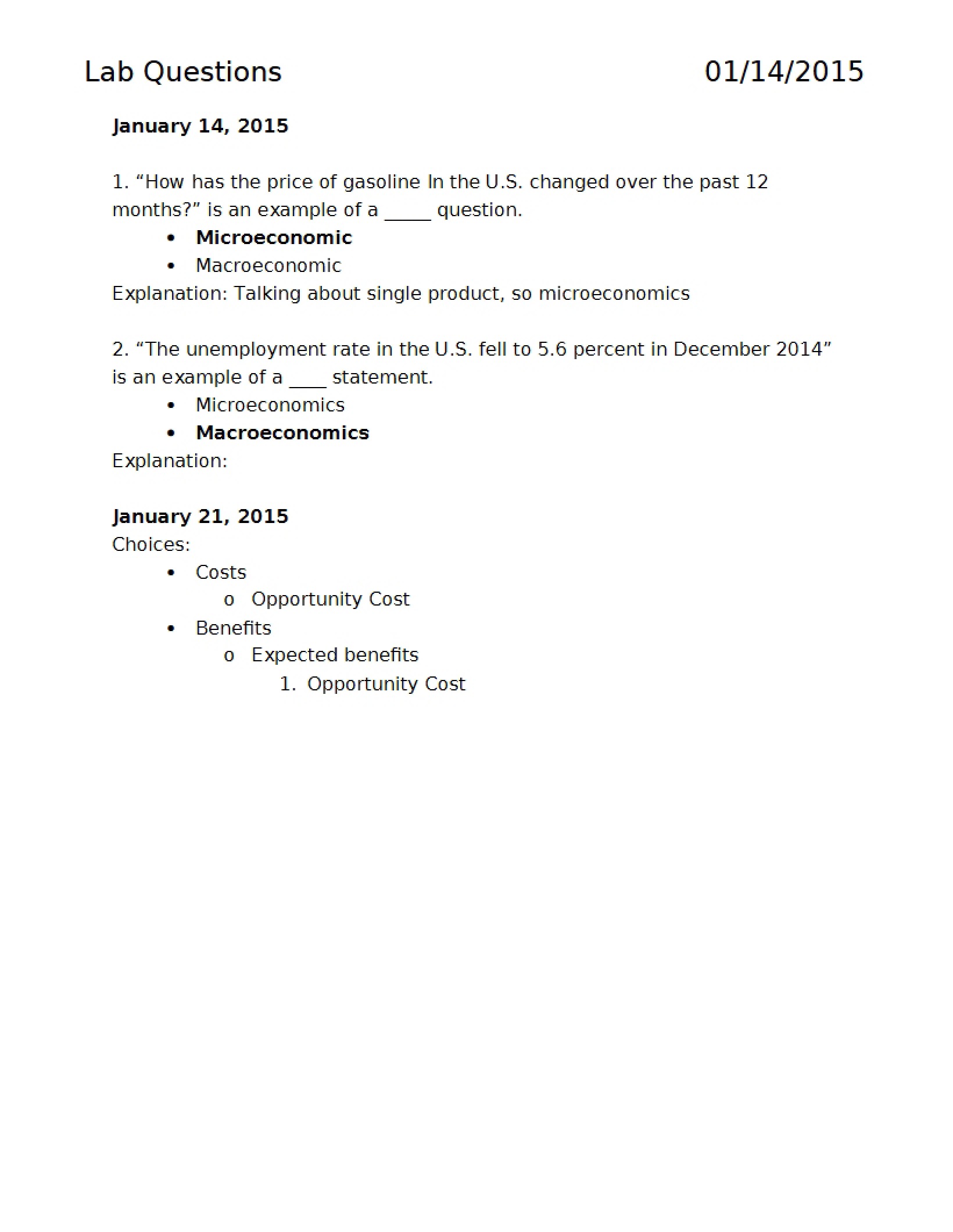 Questions for Lab