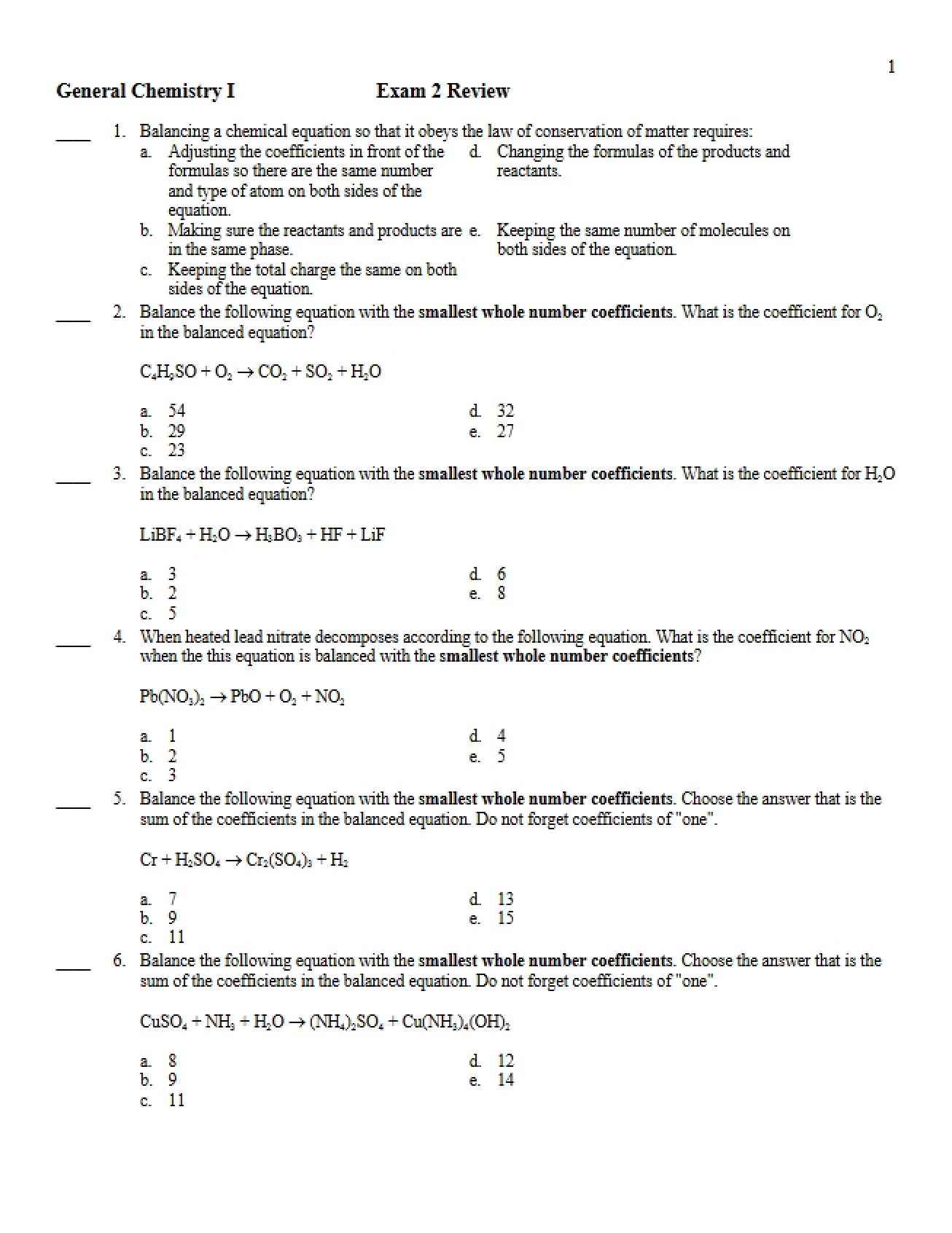 Summer '08 Review Exam 2