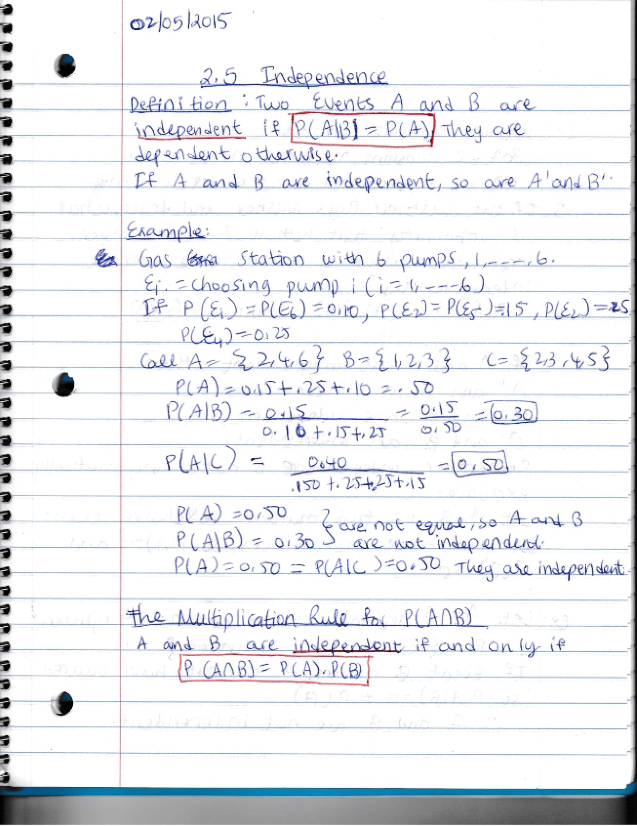 Material from Section 2.5