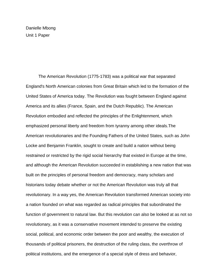 The American Revolution - A Movement for Freedom