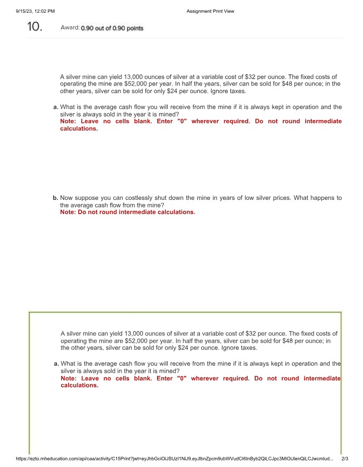 Week 4 Finance Homework #24 Solutions