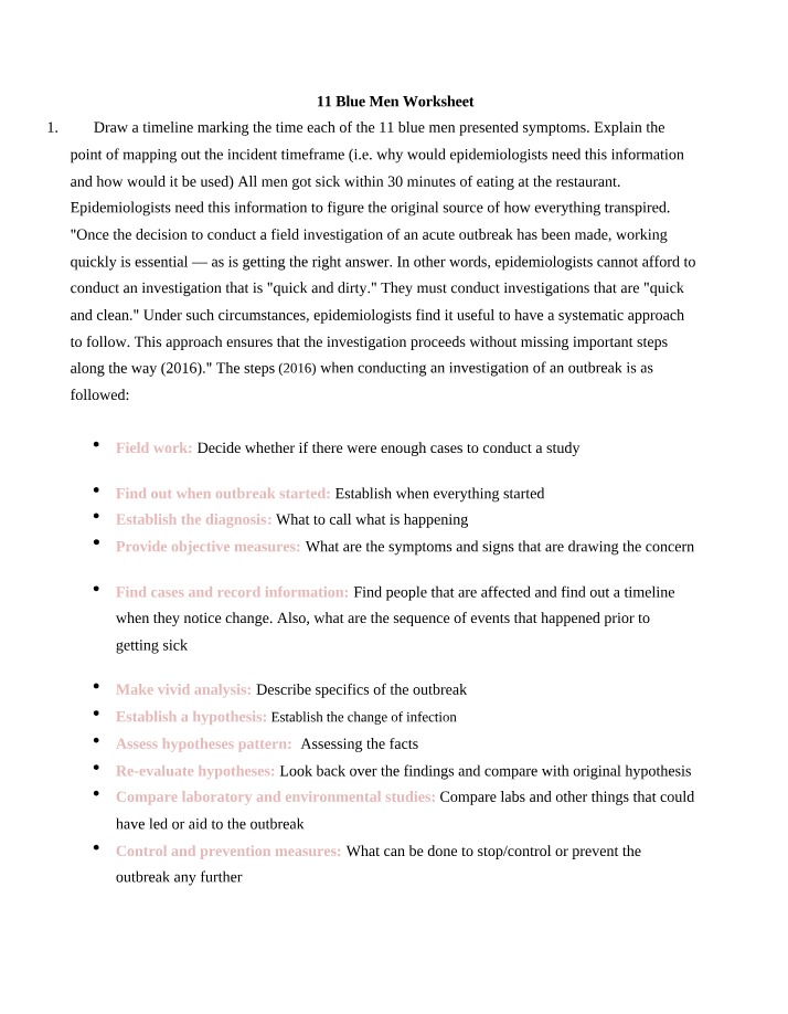 Worksheet for 11 Blue Men