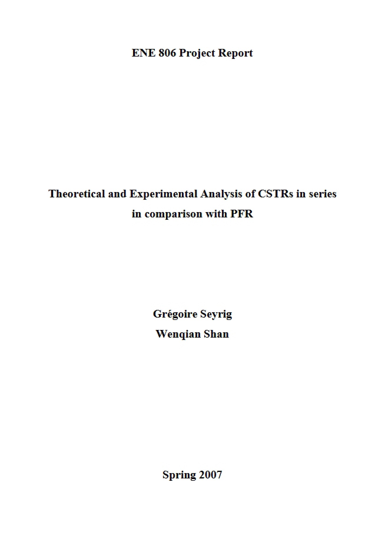 Report on Project