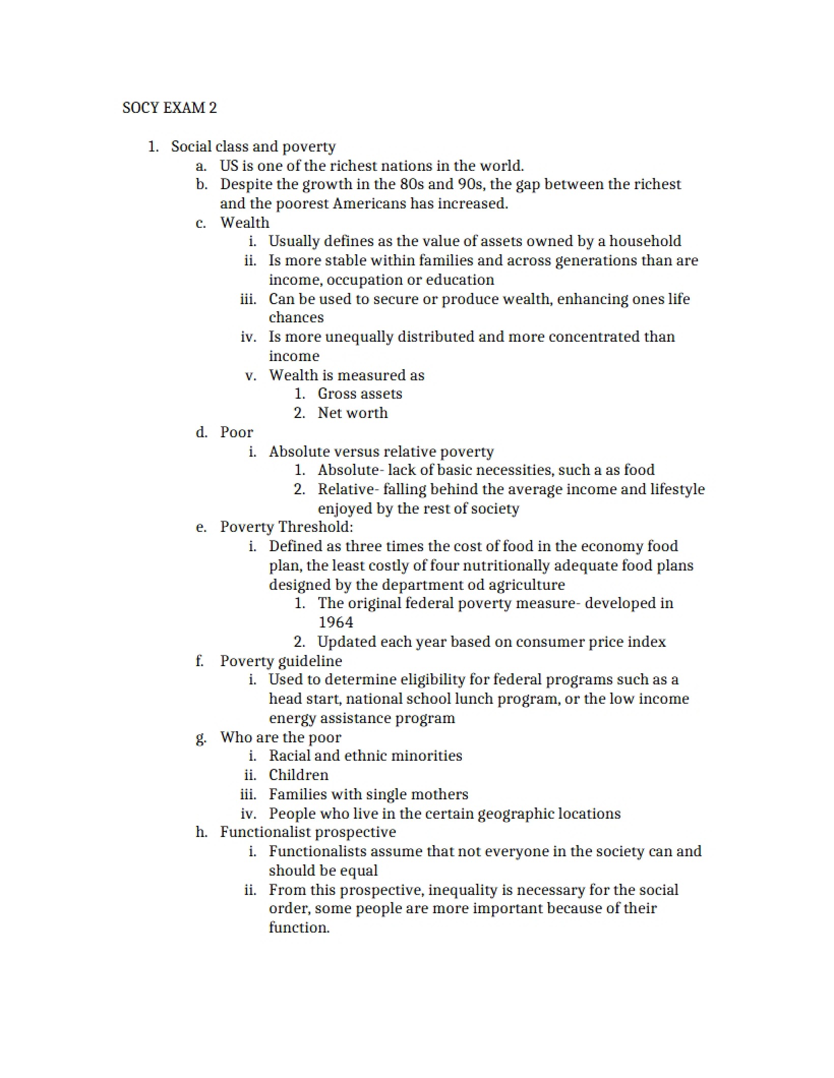 Second Sociology Exam