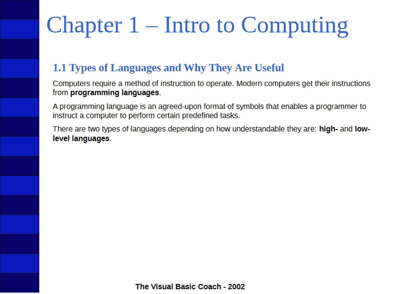 Computing Introduction (Chapter 1)