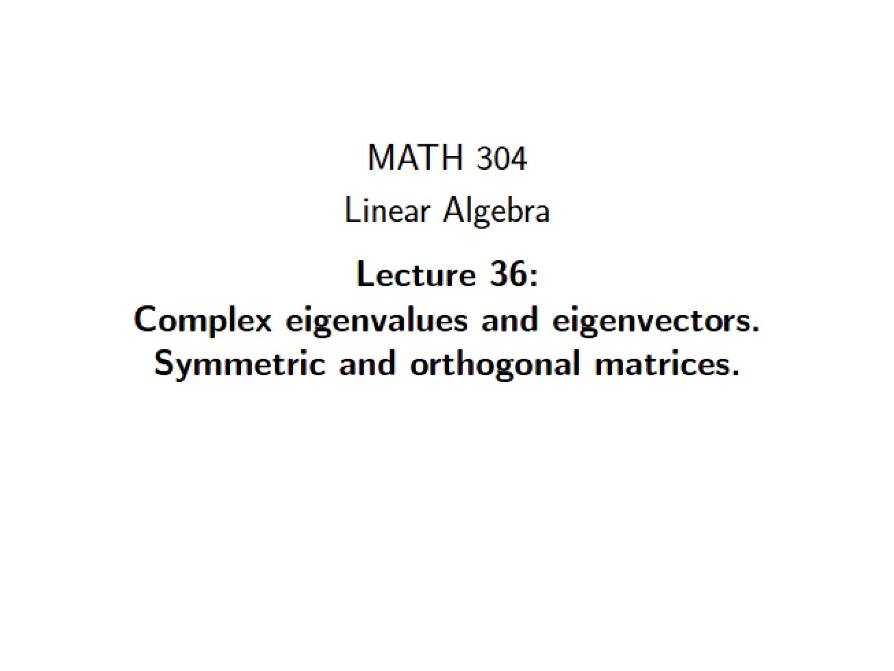 Lecture Four, Part Two (Web)