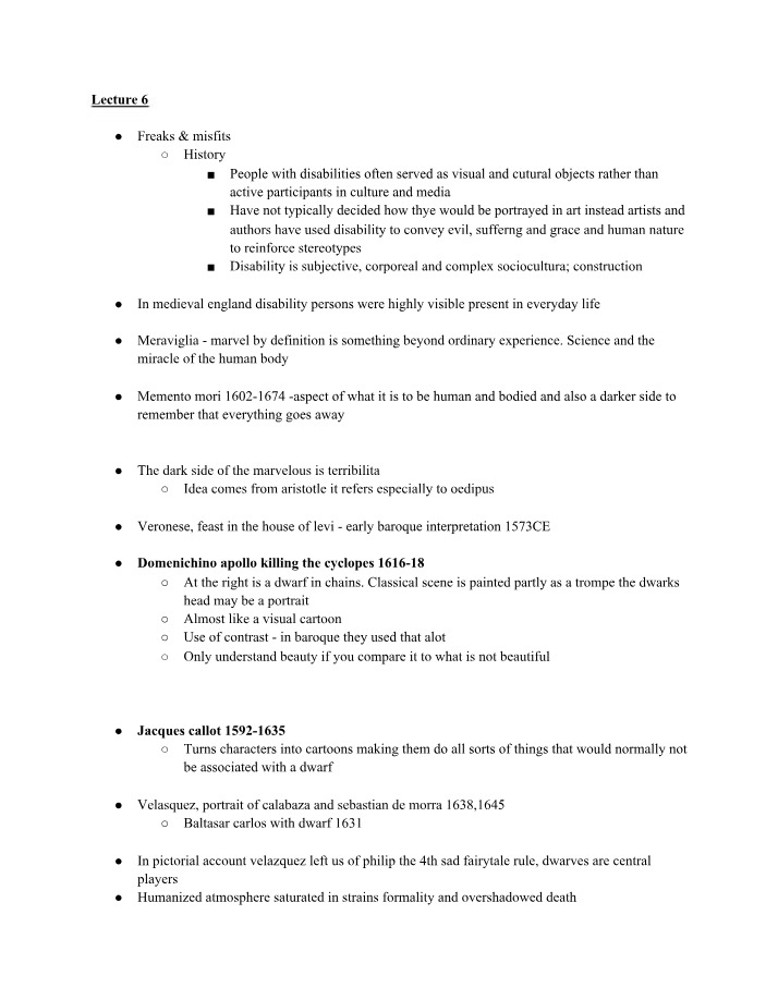 HST101 - Lecture 6