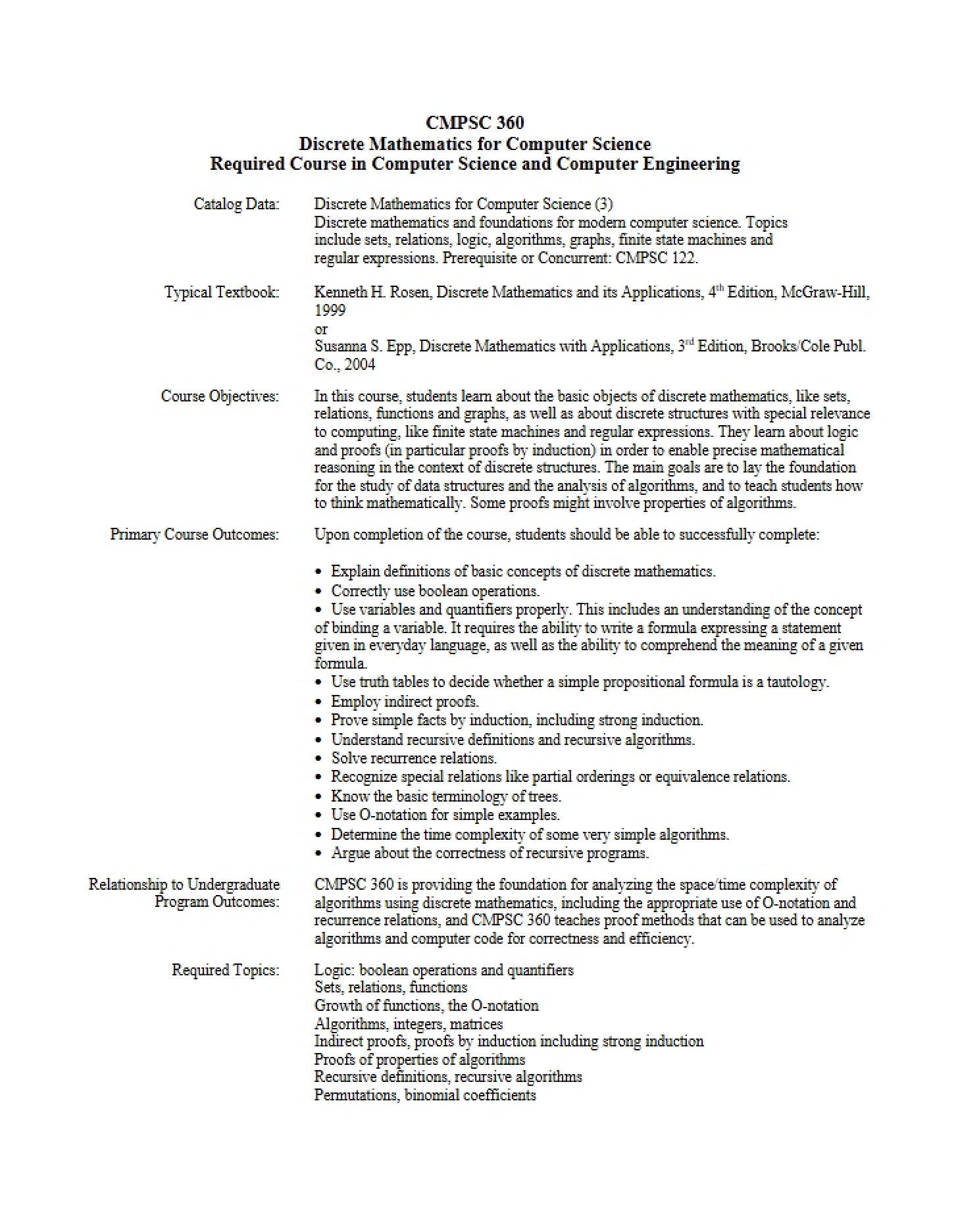 Syllabus CMPSC 360 ABET