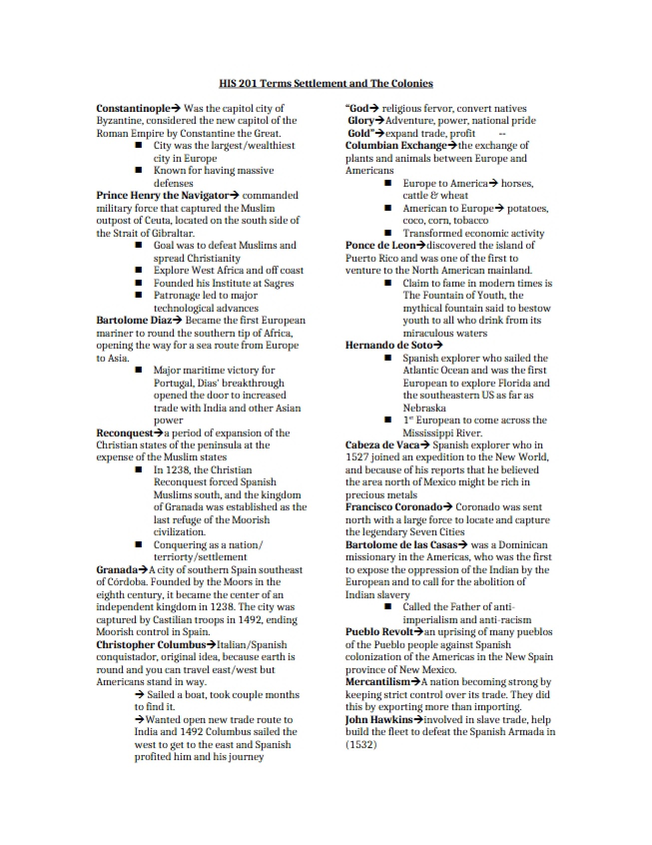 Lecture Notes American Civilization
