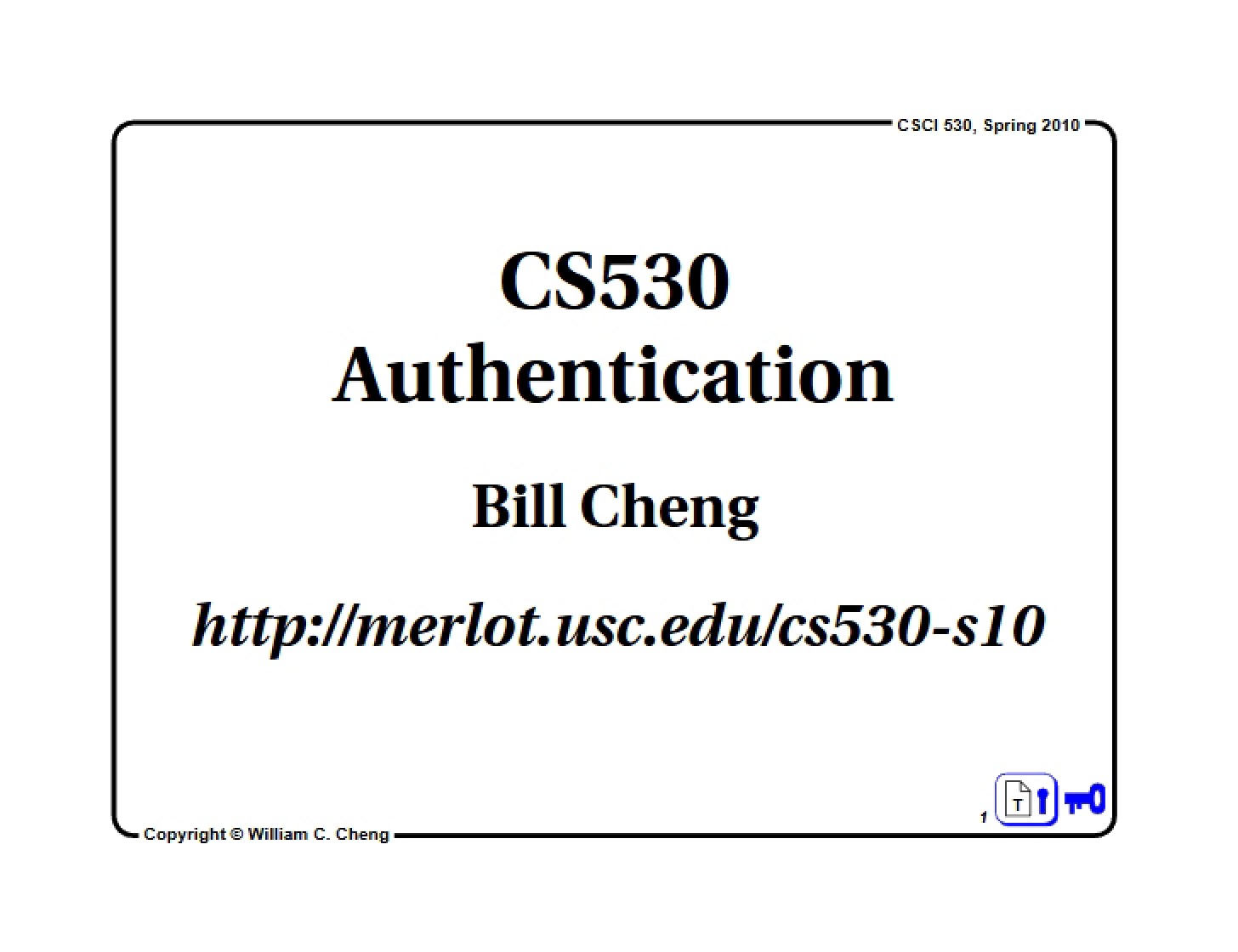 Lecture on Authentication (05)