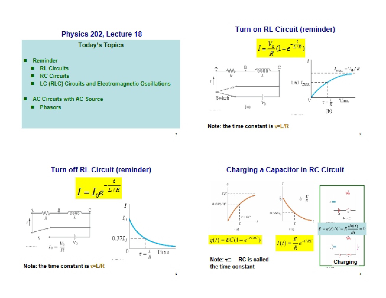 Eighteenth Lecture (Physics 202)