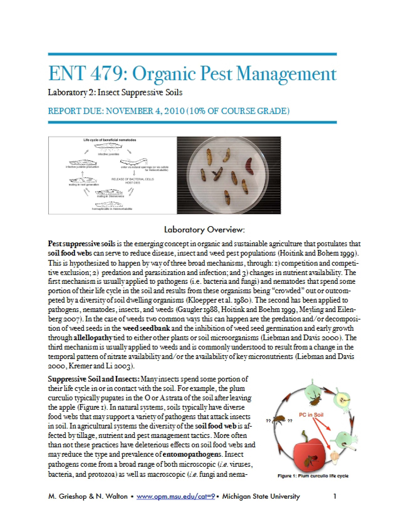 Insect Suppressive Soils (Lab 2)