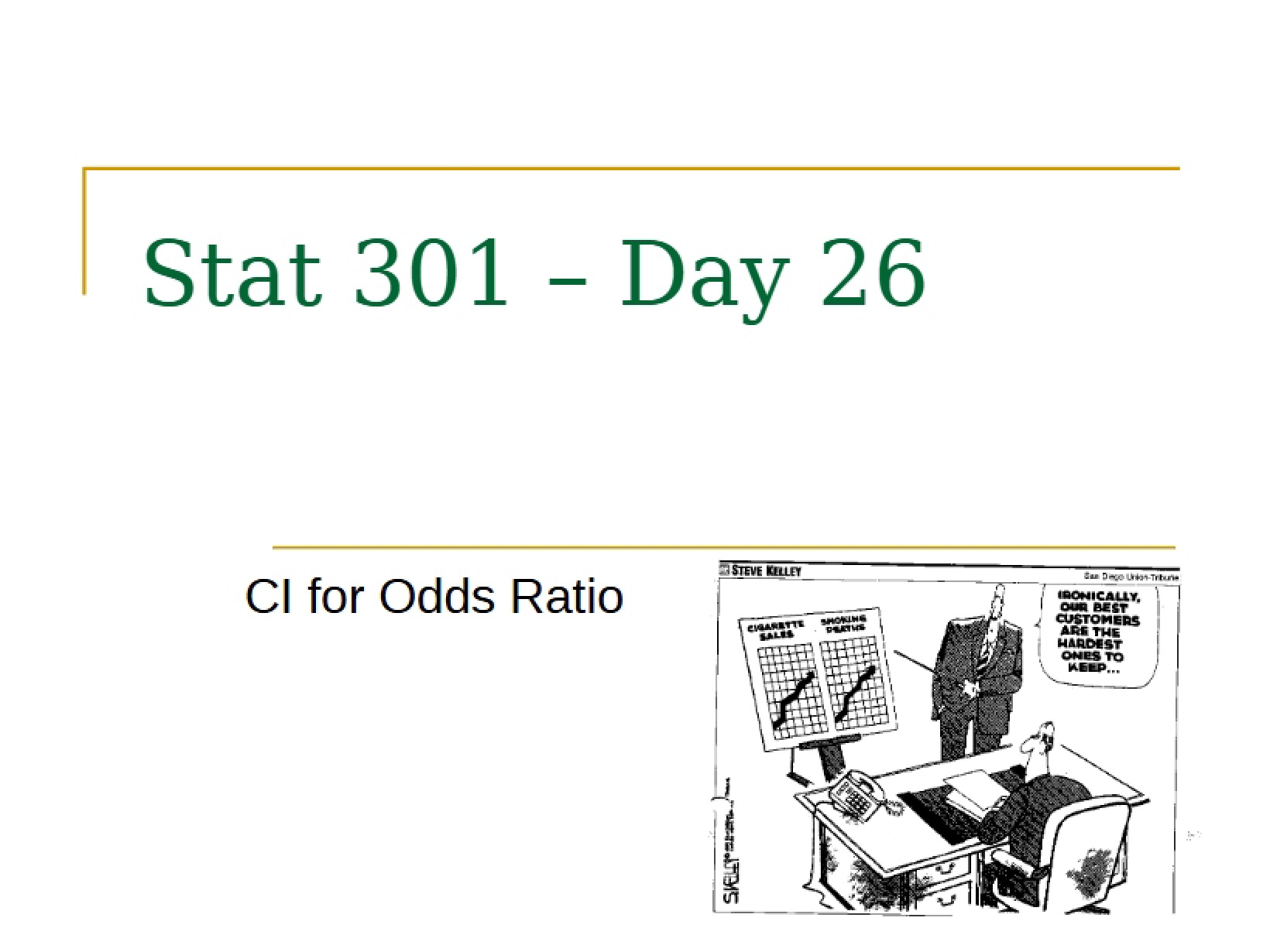 Odds Ratio Confidence Interval