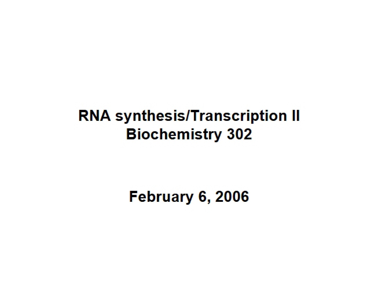 Lecture Notes on Biochemistry