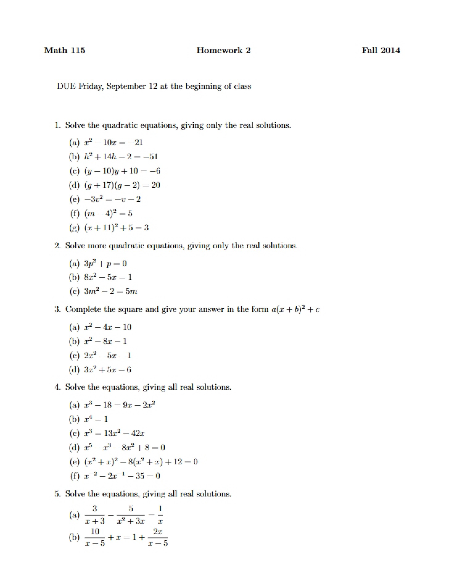 Homework Assignment 2