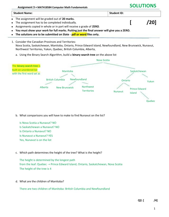 Building a Binary Search Tree