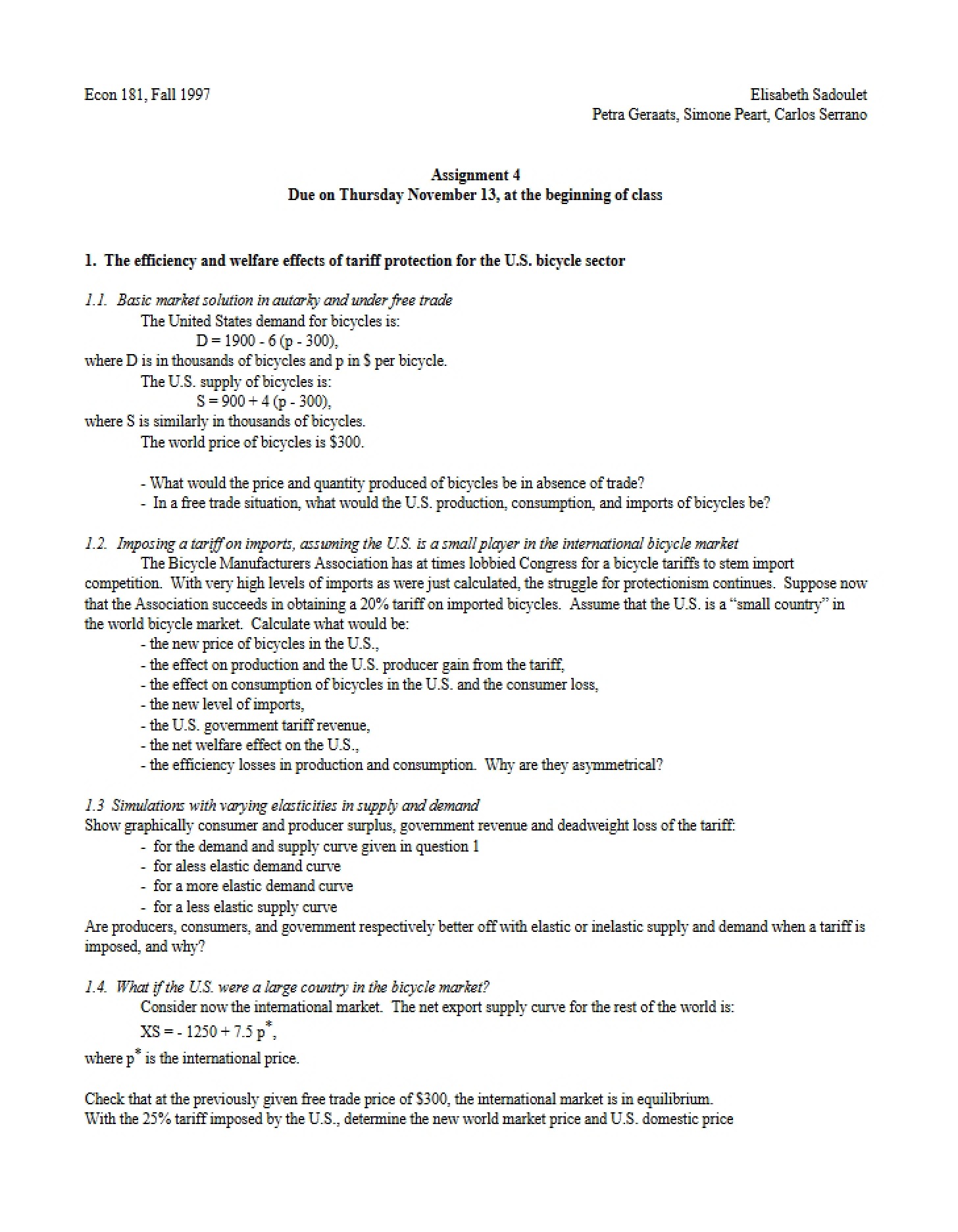Assignment for C181