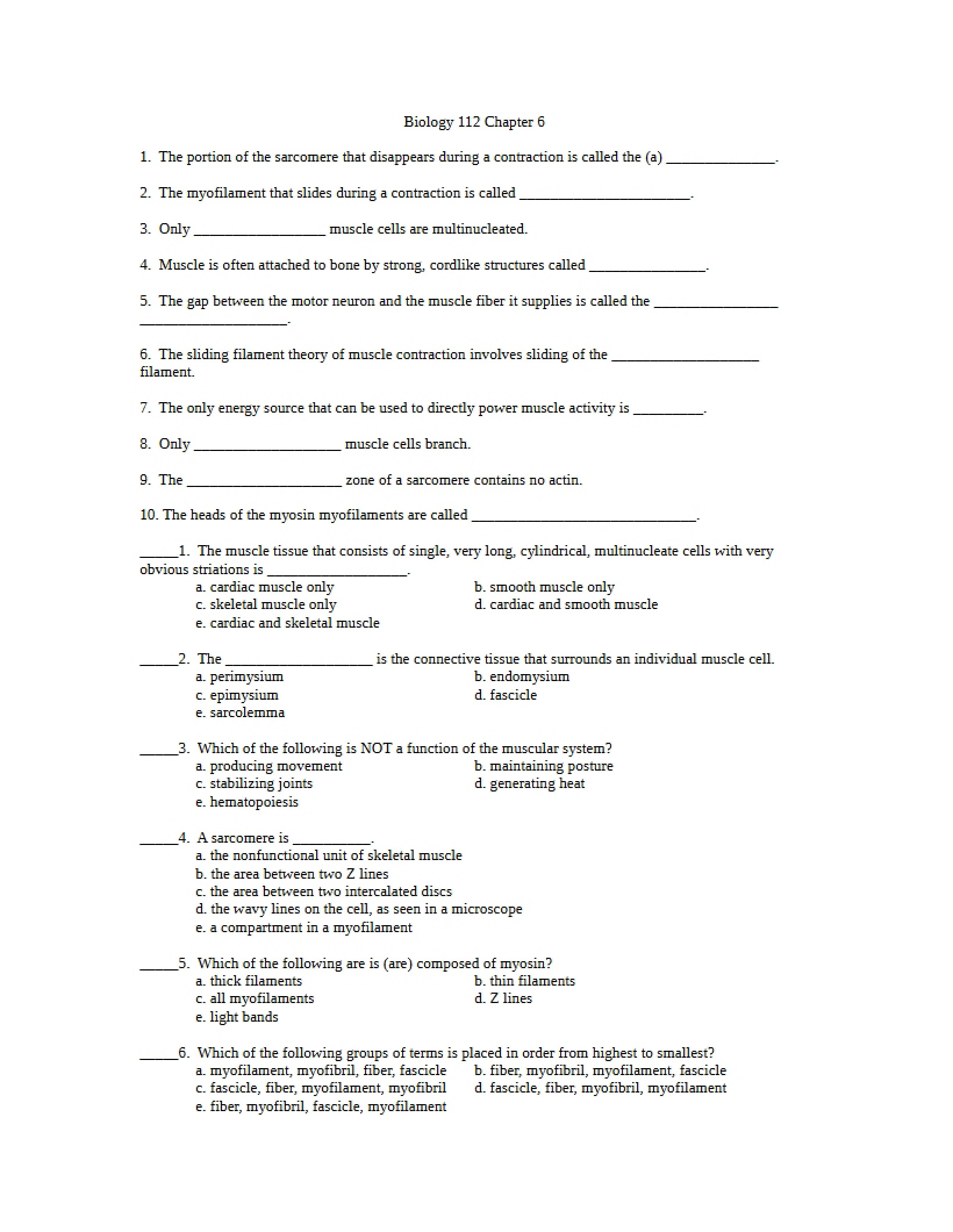 Physiology Notes