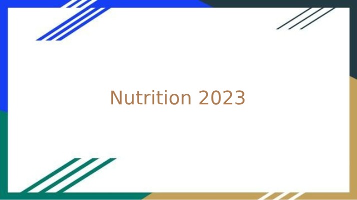 Nutrition for a Healthy Lifestyle