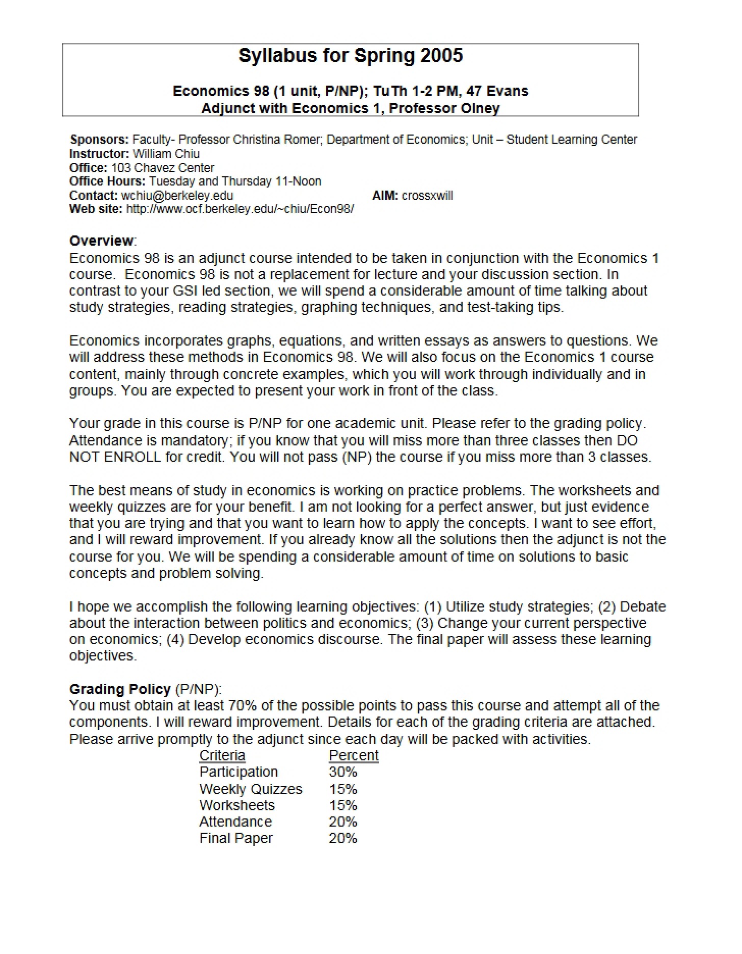 Module Syllabus