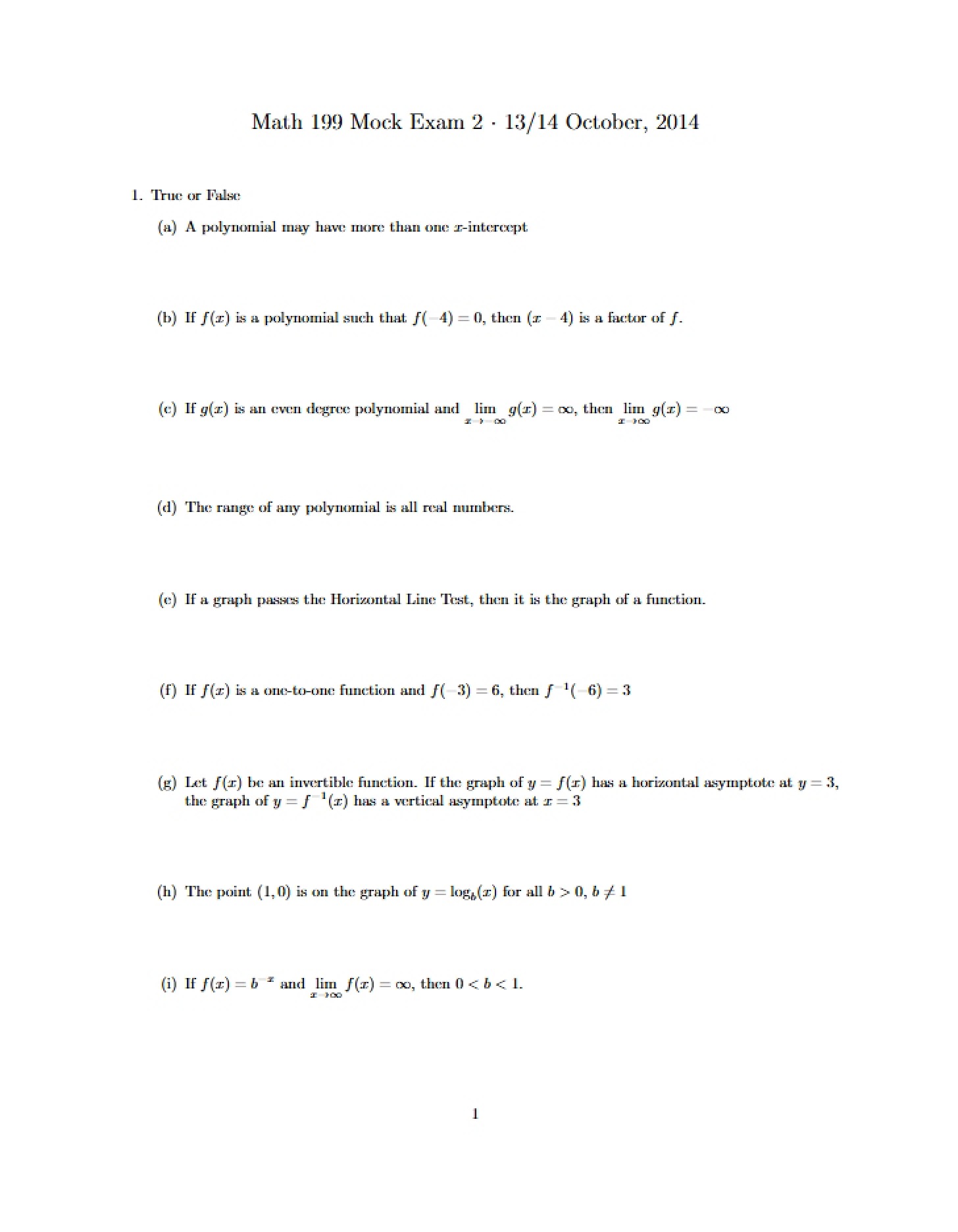 Mock Exam 2 (Blank)