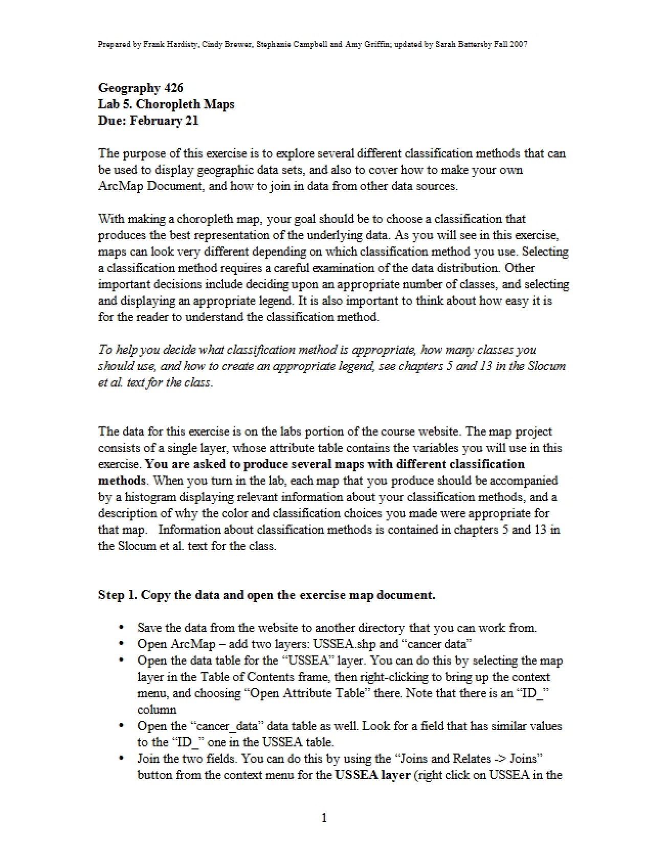 Classing Overview