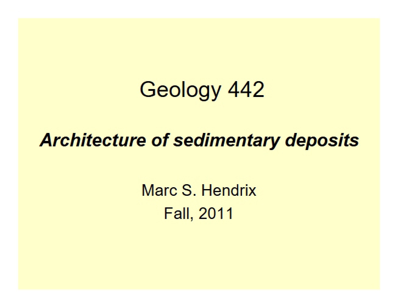 Architecture of Deposits Sedimentary